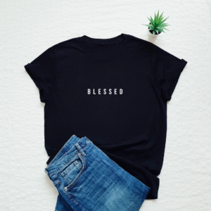blessed printed unisex t shirt
